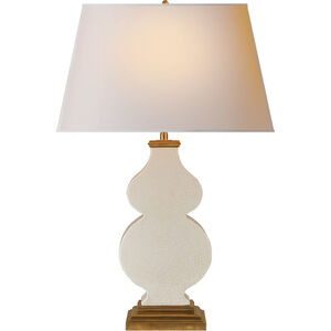 Alexa Hampton Anita 28.5 inch 150.00 watt Tea Stain Crackle Table Lamp Portable Light in Natural Paper
