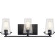 Alton 3 Light 24 inch Black Bath Vanity Light Wall Light