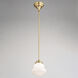 Huntley LED 6.25 inch Natural Brass Mini Pendant Ceiling Light
