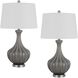 Duxbury 28.5 inch 150.00 watt Slate Grey Table Lamp Set Portable Light, Pair