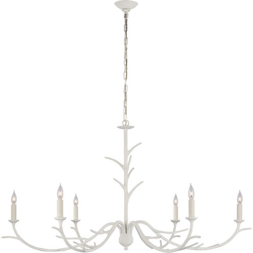 Julie Neill Iberia 6 Light 57 inch Plaster White Chandelier Ceiling Light, Large