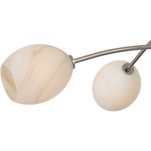 Artemis 6 Light 58.5 inch Polished Nickel Chandelier Ceiling Light in Alabaster Glass