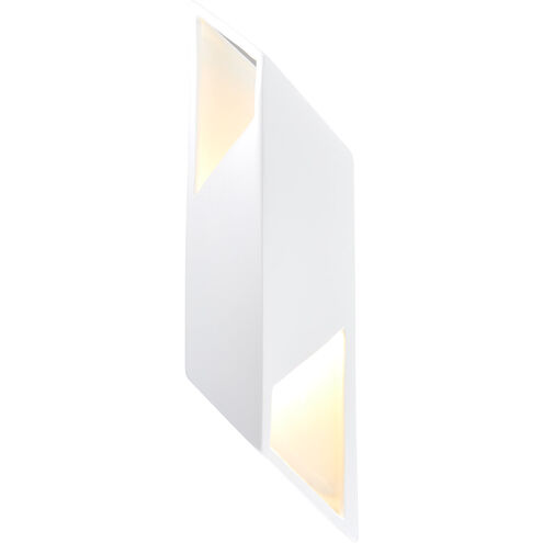 Ambiance LED 5.5 inch Gloss White ADA Wall Sconce Wall Light, Rhomboid