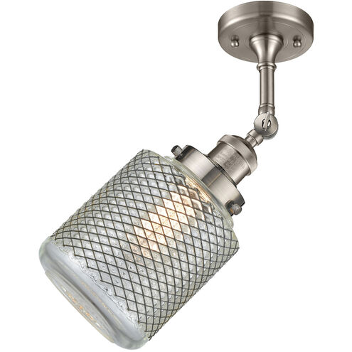 Franklin Restoration Stanton LED 6 inch Brushed Satin Nickel Semi-Flush Mount Ceiling Light, Franklin Restoration