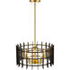 Haake 5 Light 17 inch Satin Brass Pendant Ceiling Light