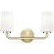 Montford 2 Light 16 inch Modern Gold Bath Vanity Light Wall Light