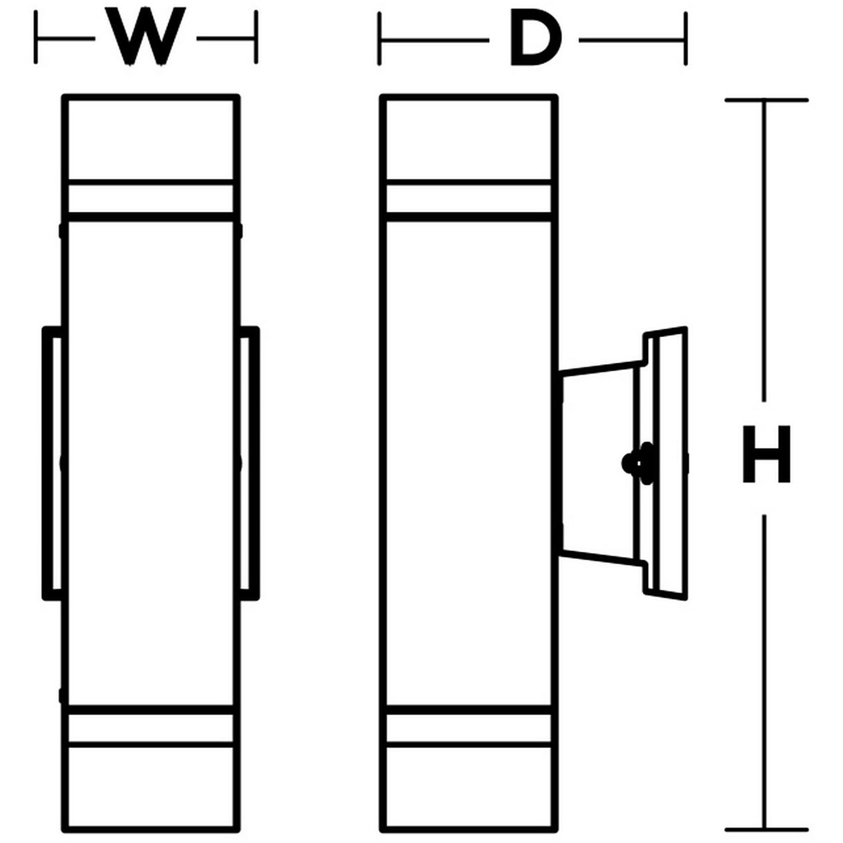 Edmund LED 12 inch Black Outdoor Wall Sconce