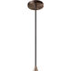Radiance Collection 1 Light 8 inch Dark Bronze and Carbon Matte Black and Black Pendant Ceiling Light