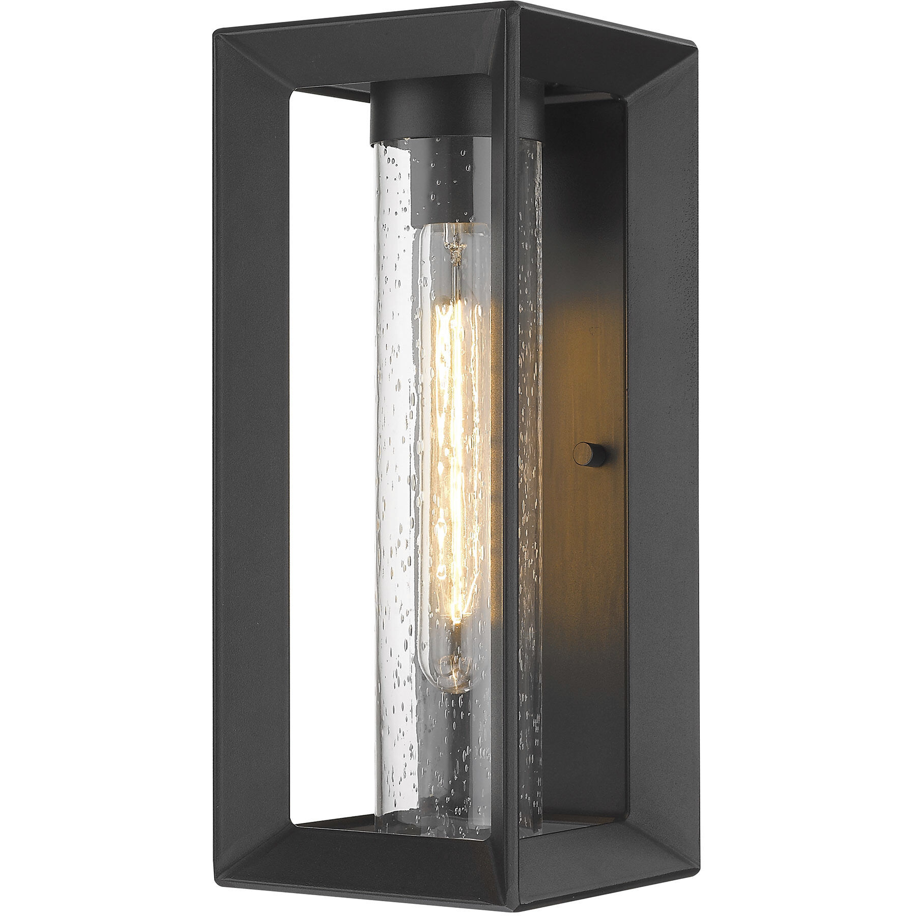 Smyth 1 Light 14 inch Natural Black Outdoor Wall in Seeded Glass