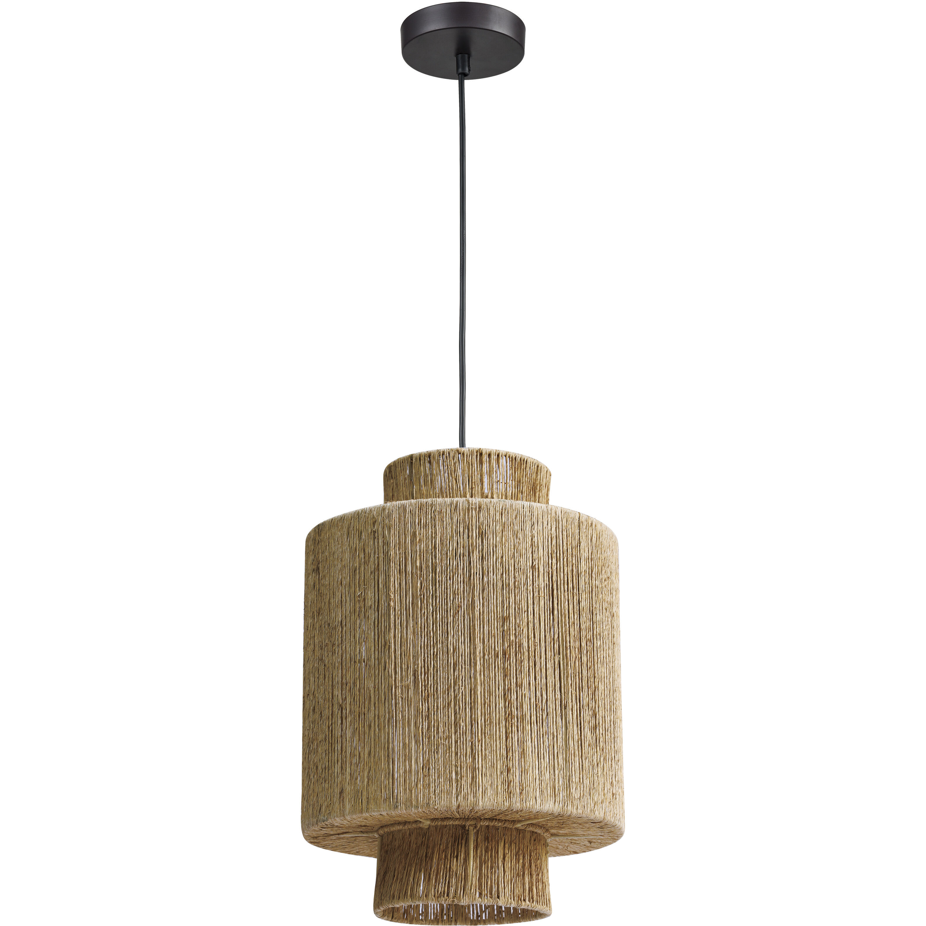 Corsair 1 Light 12 inch Natural with Bronze Mini Pendant Ceiling Light