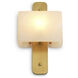Melbourne 1 Light 9.84 inch Antique Brass and Alabaster Wall Lamp Wall Light