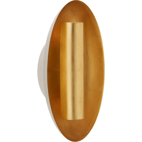 Visual Comfort Barbara Barry Aura 2 Light 7 inch Plaster White Sconce Wall Light, Medium Oval BBL2120PW - Open Box