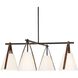 Reins 4 Light 40 inch Saddle Brown Chandelier Ceiling Light