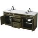 Alden 72 X 35 inch Chestnut Brown Bathroom Vanity Cabinet