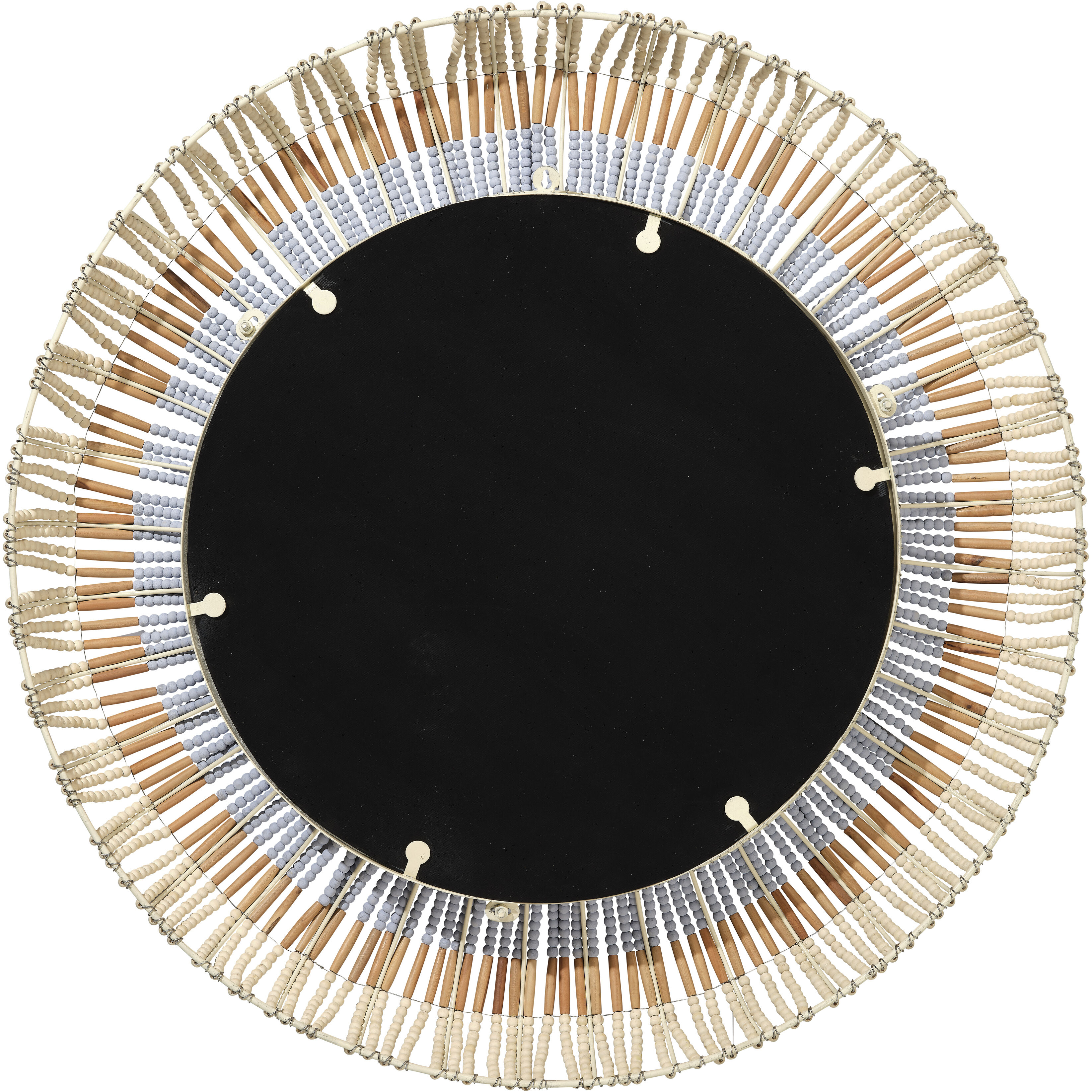 Native 36 X 36 inch Natural and Blue Mirror