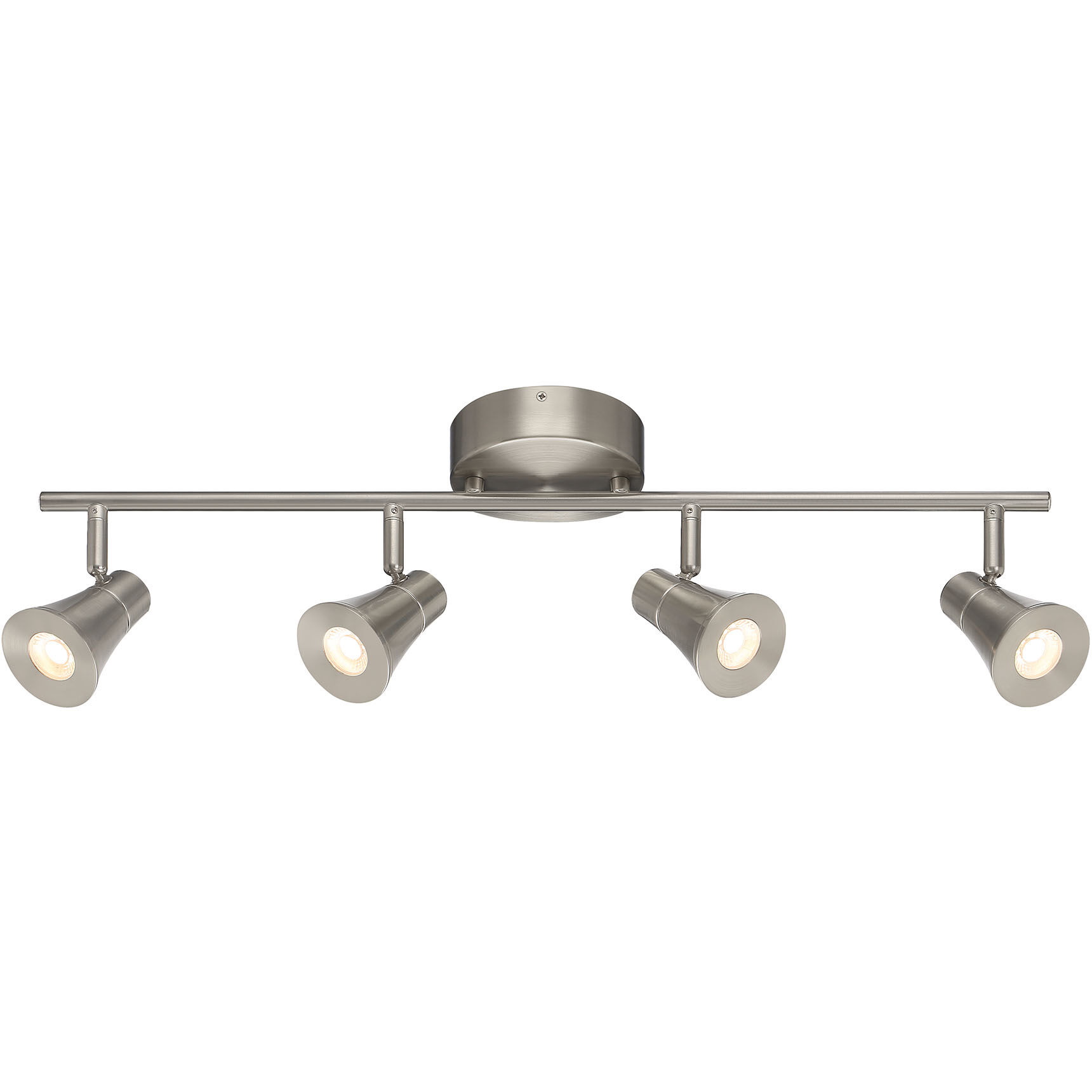 EnviroLite 4 Light 120 Brushed Nickel Track Kit Ceiling Light, Straight Bar