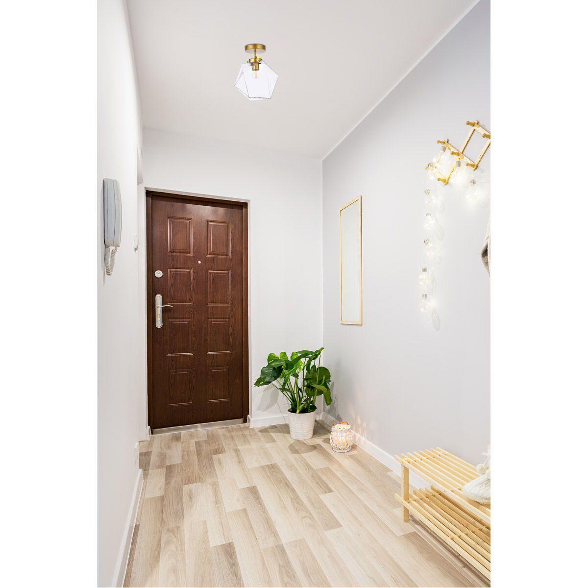 Lawrence 1 Light 10 inch Brass Flush Mount Ceiling Light