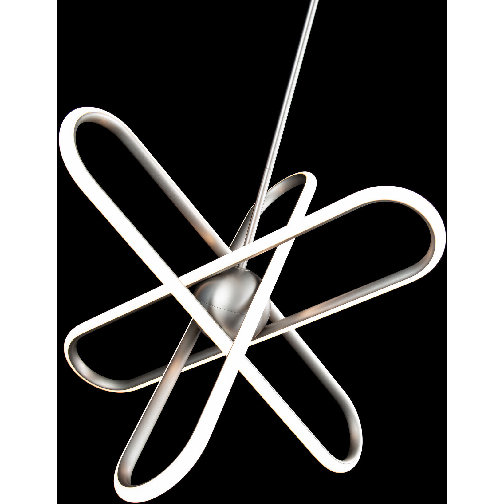 Valerius LED 21 inch Brushed Nickel Pendant Ceiling Light, dweLED