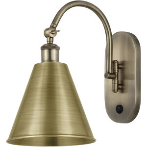Ballston Cone LED 8 inch Antique Brass Sconce Wall Light