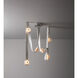 Art & Alchemy SNAPS LED 58 inch Sterling Pendant Ceiling Light in White Leather with Alabaster, Medium