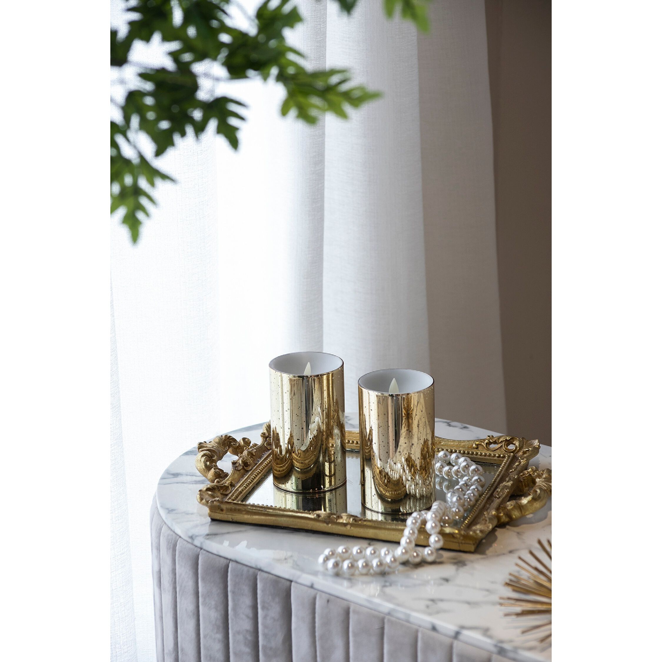 Speckled 5 X 3 inch LED Candle