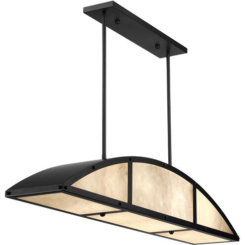 Legacy 4 Light 46 inch Matte Black Linear Chandelier Ceiling Light