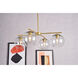 Opus 4 Light 31 inch Brass Pendant Ceiling Light