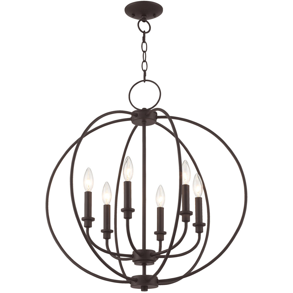 Milania 6 Light 25 inch Bronze Chandelier Ceiling Light