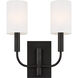 ED Ellen DeGeneres Brianna 2 Light 11.38 inch Aged Iron Double Sconce Wall Light