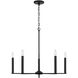 Portman 5 Light 27.75 inch Matte Black Chandelier Ceiling Light