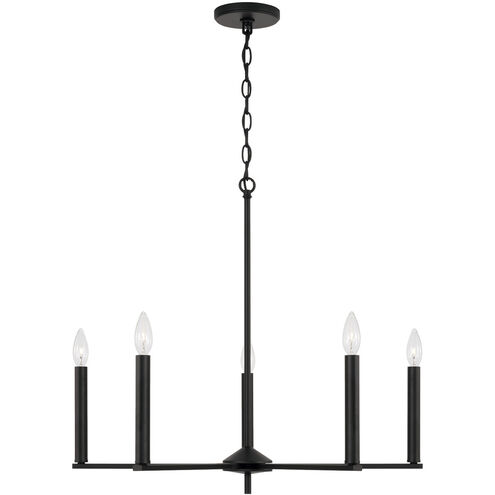 Portman 5 Light 27.75 inch Matte Black Chandelier Ceiling Light