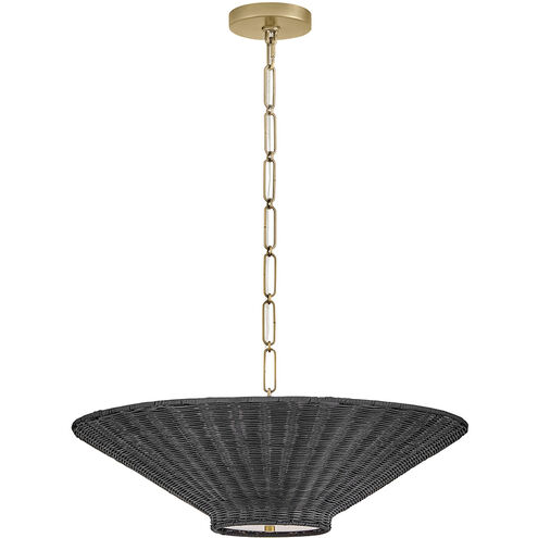 Delia 4 Light 23.5 inch Lacquered Brass Convertible Chandelier Ceiling Light