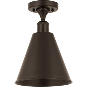 Ballston Cone 1 Light 8 inch Black Antique Brass Semi-Flush Mount Ceiling Light