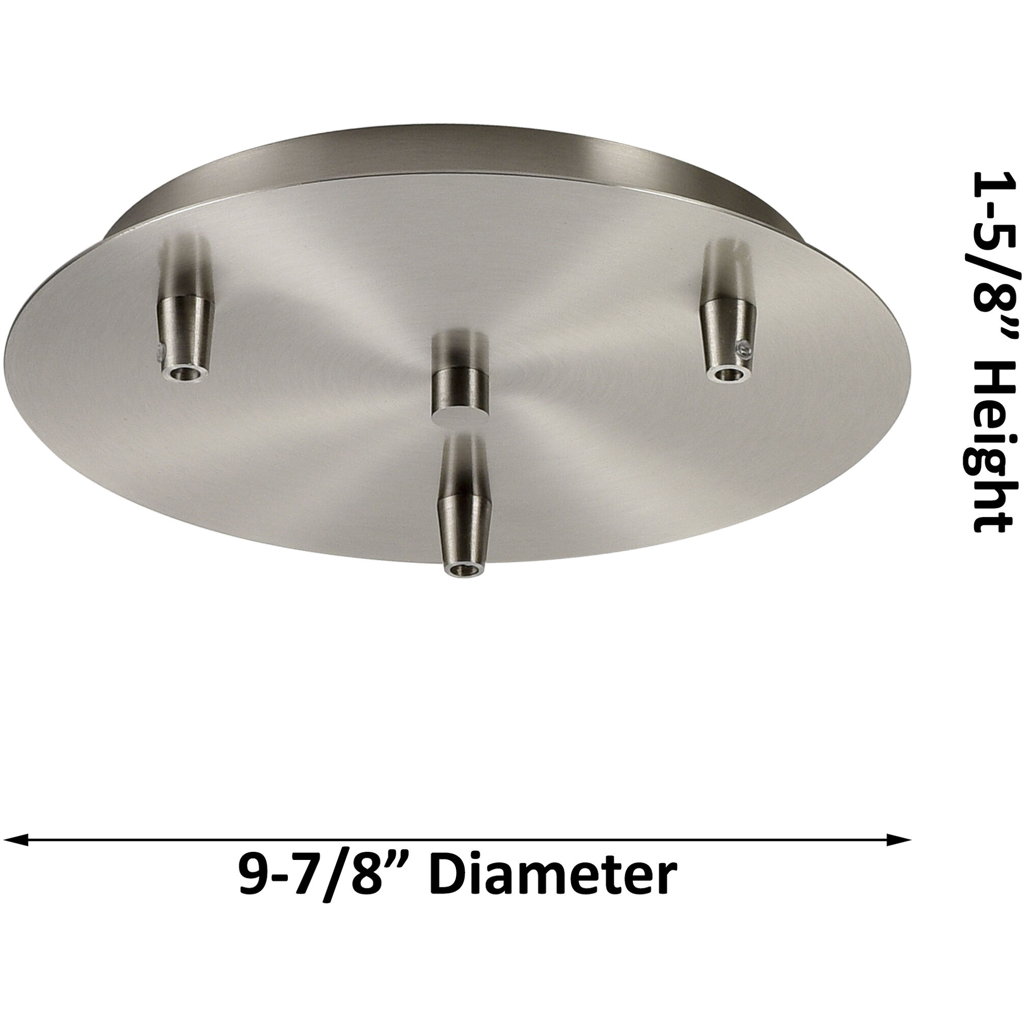 Ballston Brookhaven Globe 3 Light 14.5 inch Brushed Satin Nickel Multi Pendant Ceiling Light in Slate Glass