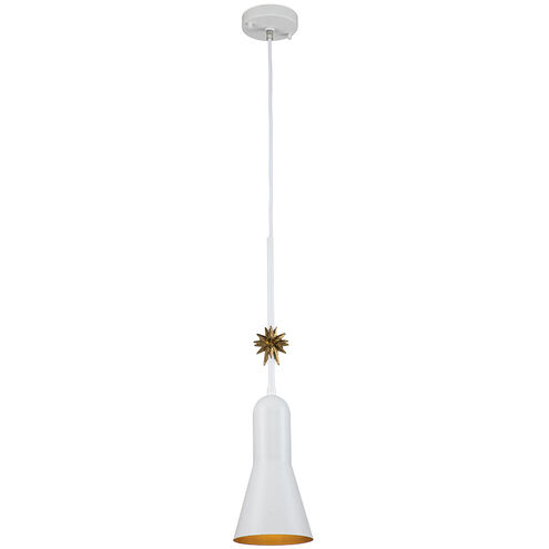 Etoile 1 Light 5.25 inch White Pendant Ceiling Light, Small