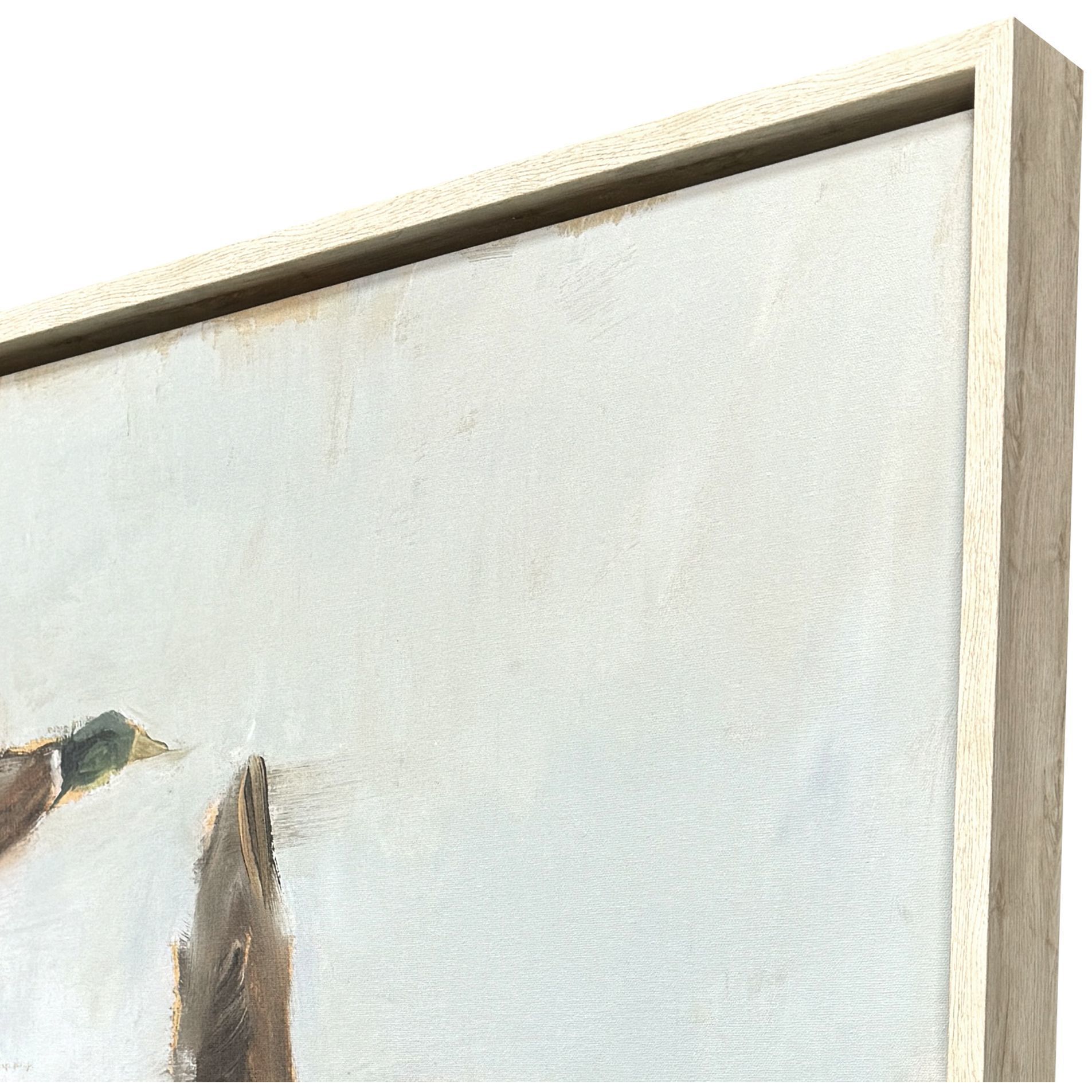 Mallard Migration Blue and Green and Gray Canvas