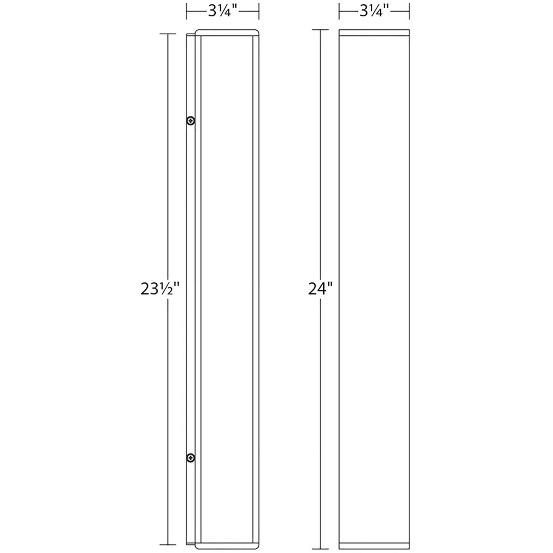 Sideways LED 24 inch Textured Gray Indoor-Outdoor Sconce, Inside-Out
