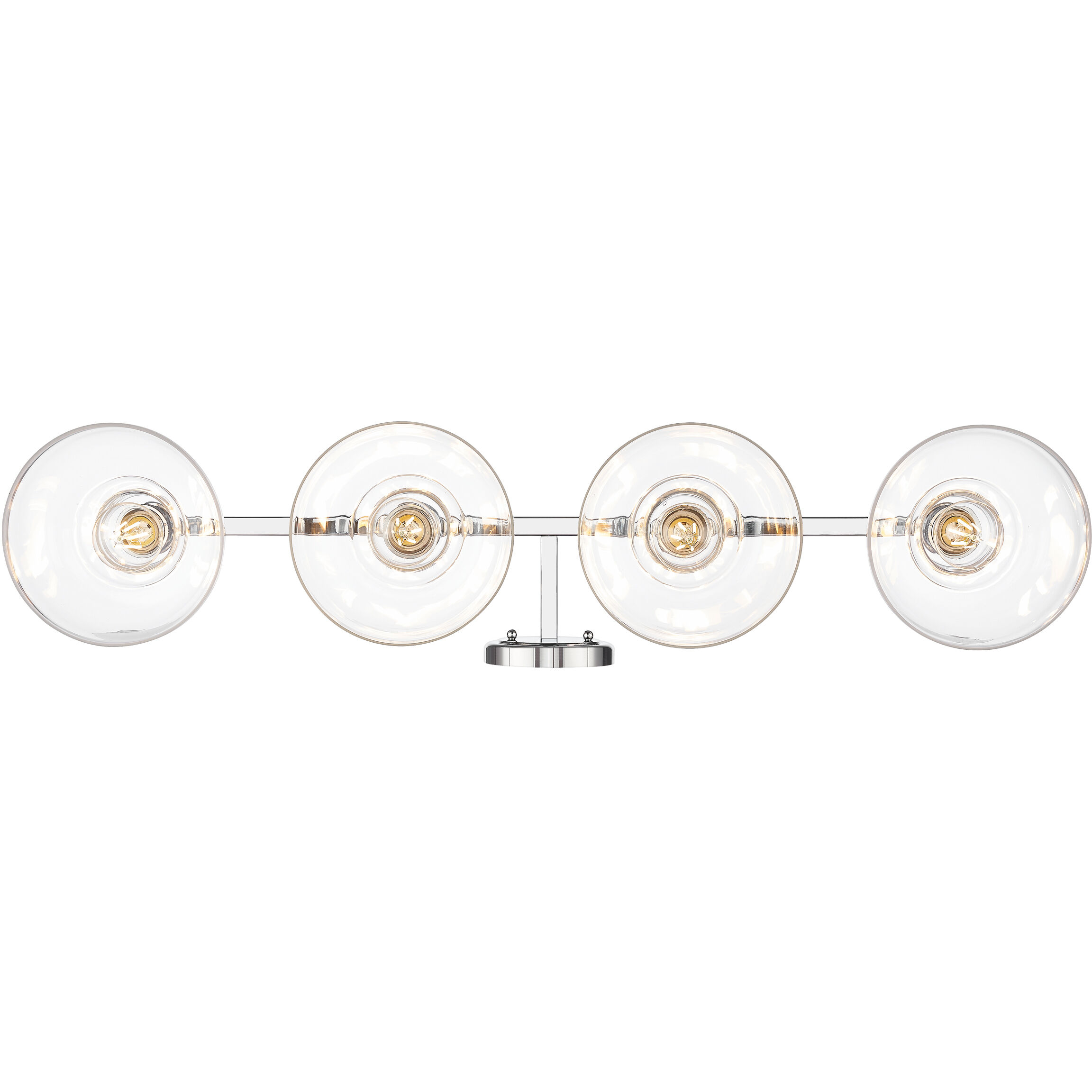 Yep Carver Vanity Wall Light in Chrome, Clear Glass