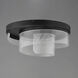 Sonata LED 19.75 inch Black Semi-Flush Mount Ceiling Light in Patterned Acrylic
