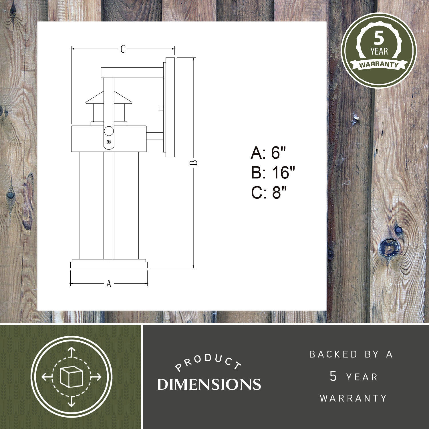 Cumberland Rust Iron Outdoor Motion Sensor