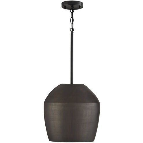 Della 1 Light 13 inch Terracotta Umber Pendant Ceiling Light