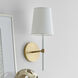 kate spade new york Monroe 1 Light 5 inch Burnished Brass Wall Sconce Wall Light in Burnished Brass / Gloss White