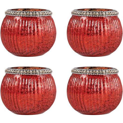 What's New Red Holiday Votives, Set of 2