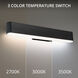 0 to 60 LED 23.88 inch Black Bath Vanity & Wall Light in 2700K, 24in.