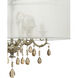 Carlton LED 24 inch Silver Leaf Indoor Semi-Flush Mount Ceiling Light