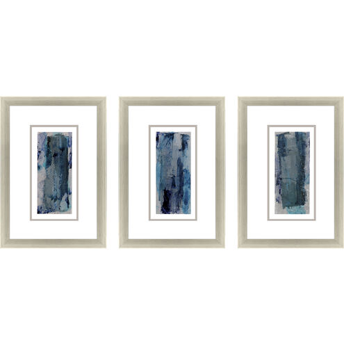 Inner Glimpse Blue and Green and Metallic and Turquoise Framed Art