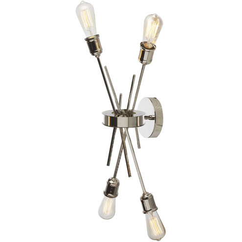 Nebraska LED 11 inch Burnished Chrome Decorative Wall Sconce Wall Light