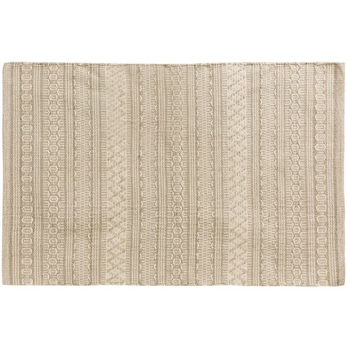 Sena 36 X 24 inch Beige with White Rug