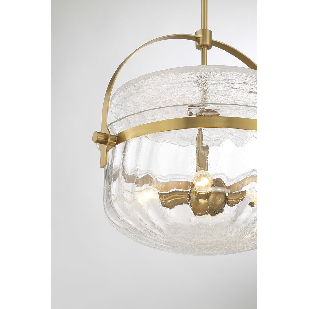 Denmar 4 Light 18 inch Warm Brass Covertible SemiFlush Ceiling Light