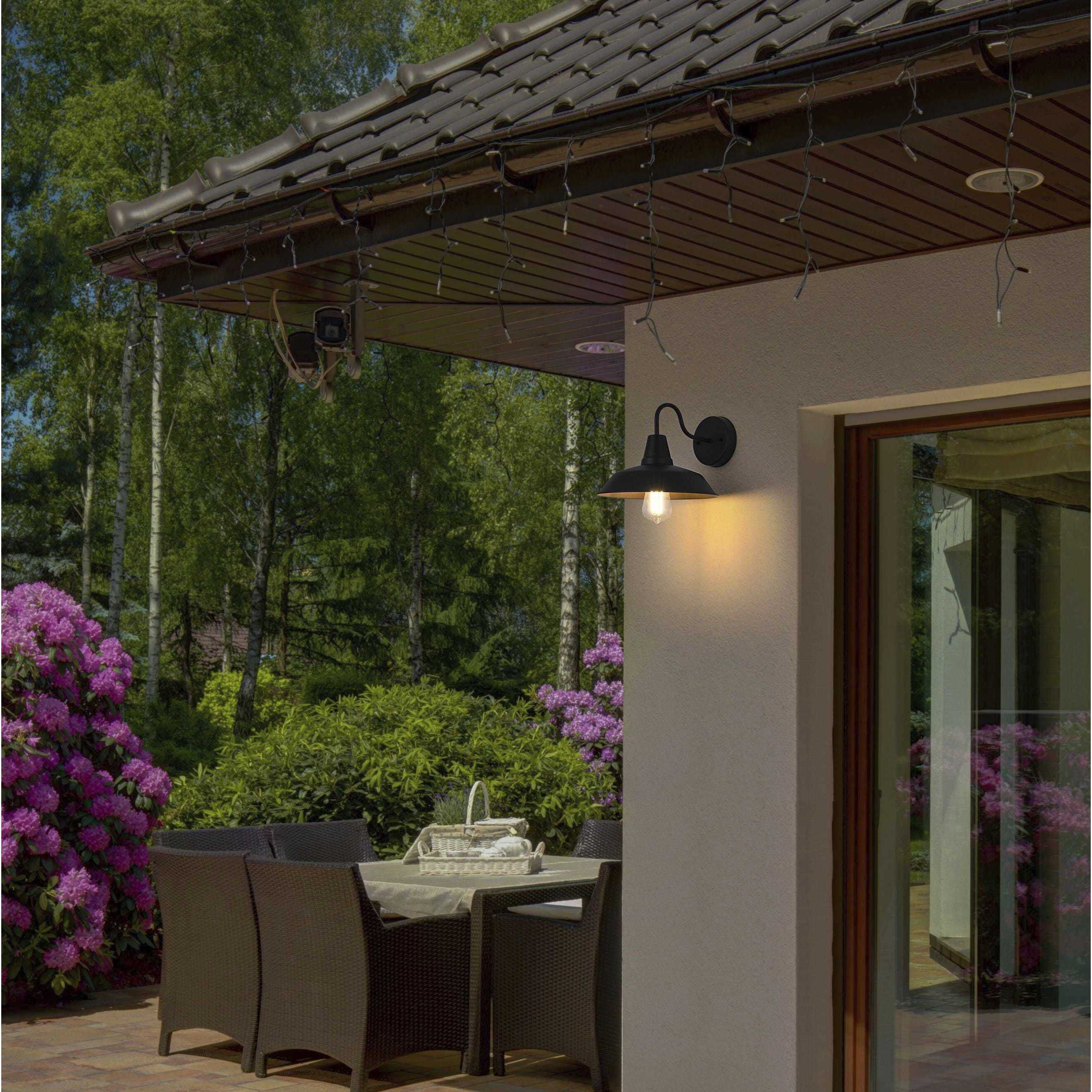 Tinsley 1 Light 8 inch Black Outdoor Wall Sconce